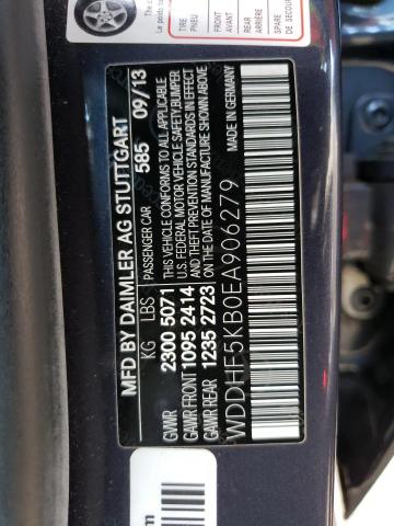 WDDHF5KB0EA906279 - 2014 MERCEDES-BENZ E 350 BLUE photo 12