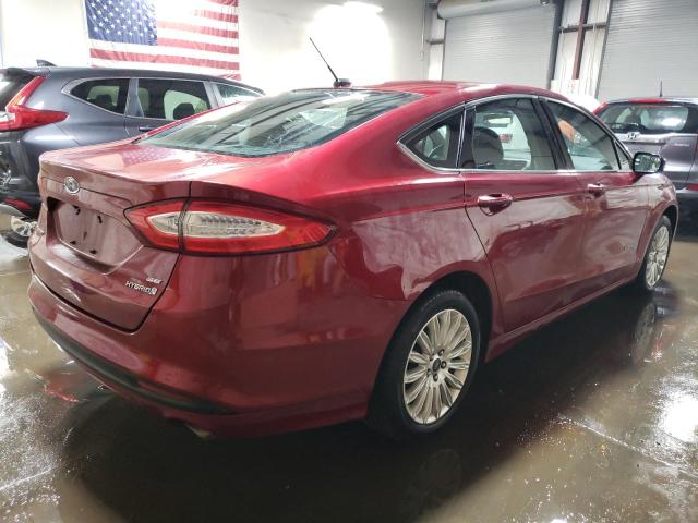 3FA6P0LU5ER199290 - 2014 FORD FUSION SE HYBRID RED photo 3