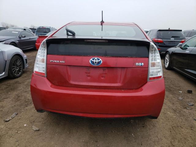 JTDKN3DUXA0196247 - 2010 TOYOTA PRIUS RED photo 6