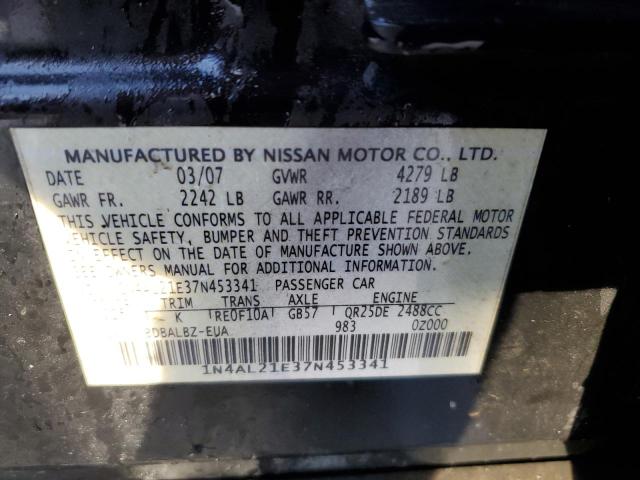 1N4AL21E37N453341 - 2007 NISSAN ALTIMA 2.5 BLACK photo 13