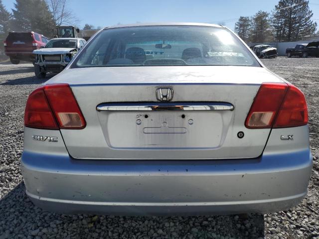 2HGES16542H583990 - 2002 HONDA CIVIC LX SILVER photo 6