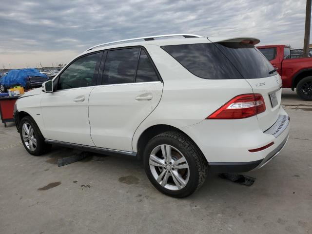 4JGDA5HB9CA088302 - 2012 MERCEDES-BENZ ML 350 4MATIC WHITE photo 2