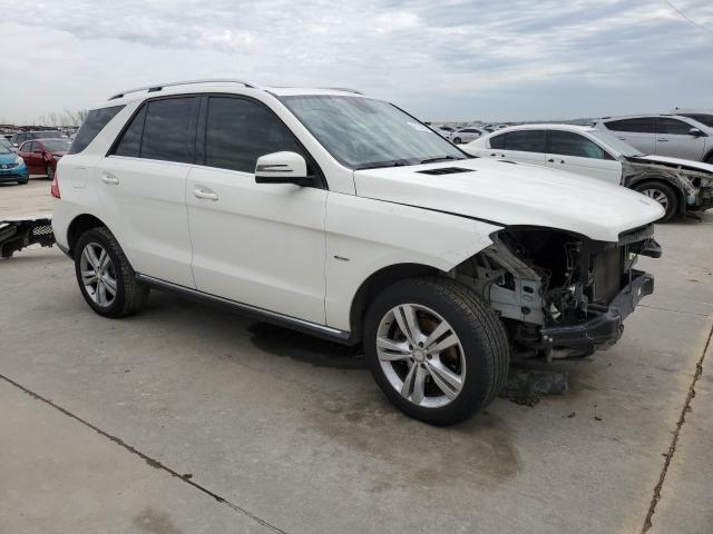 4JGDA5HB9CA088302 - 2012 MERCEDES-BENZ ML 350 4MATIC WHITE photo 4