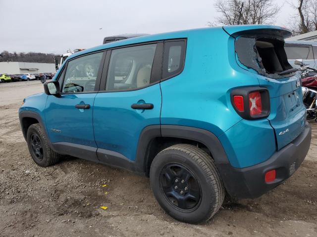 ZACNJBAB2LPL99746 - 2020 JEEP RENEGADE SPORT TURQUOISE photo 2