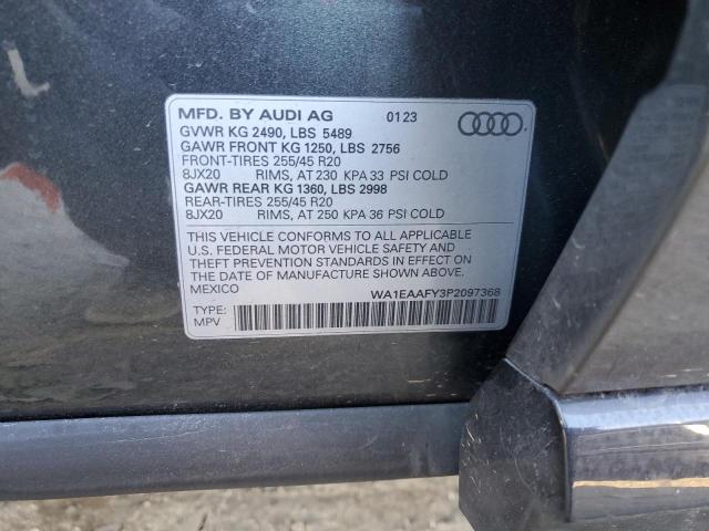 WA1EAAFY3P2097368 - 2023 AUDI Q5 PREMIUM PLUS 45 GRAY photo 12