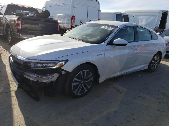 1HGCV3F11KA009496 - 2019 HONDA ACCORD HYBRID WHITE photo 1