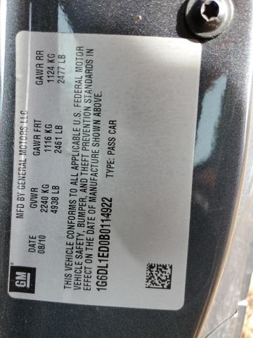 1G6DL1ED0B0114922 - 2011 CADILLAC CTS PERFORMANCE COLLECTION Gri fotoğraf 12