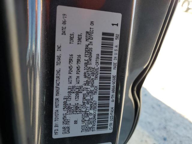 5TFRX5GN4KX158367 - 2019 TOYOTA TACOMA ACCESS CAB ნაცრისფერი ფოტო 13