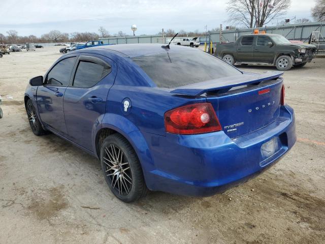 1C3CDZEG0CN253083 - 2012 DODGE AVENGER SXT BLUE photo 2