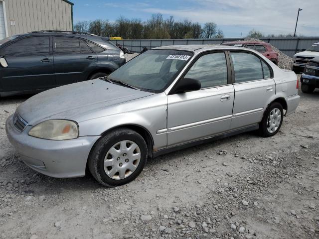 2HGEJ6610YH514462 - 2000 HONDA CIVIC BASE 银色 照片 1