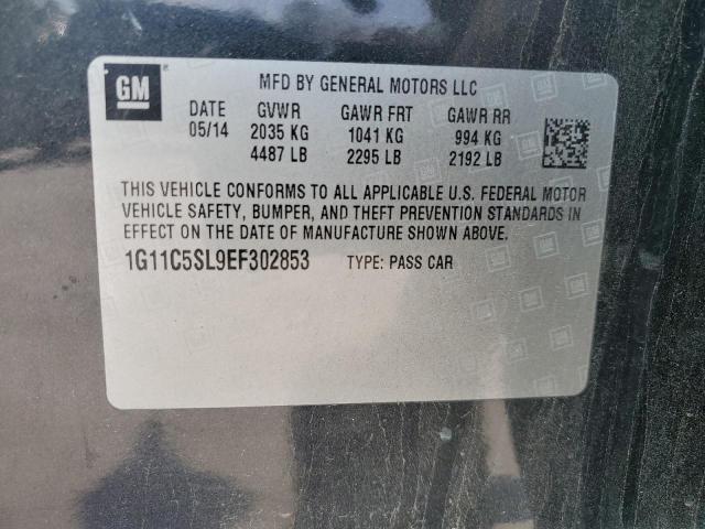 1G11C5SL9EF302853 - 2014 CHEVROLET MALIBU 1LT BLACK photo 13