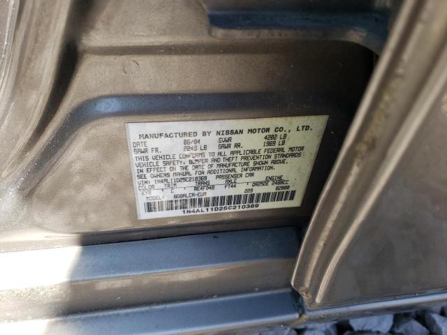 1N4AL11D25C210369 - 2005 NISSAN ALTIMA S GOLD photo 10