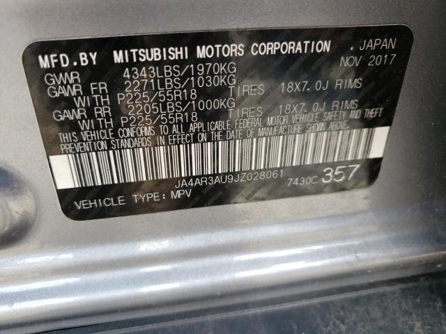 JA4AR3AU9JZ028061 - 2018 MITSUBISHI OUTLANDER ES GRAY photo 14