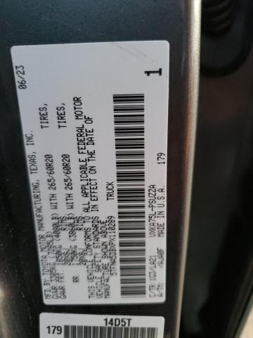 5TFNA5DBXPX110289 - 2023 TOYOTA TUNDRA CREWMAX PLATINUM ნაცრისფერი ფოტო 12