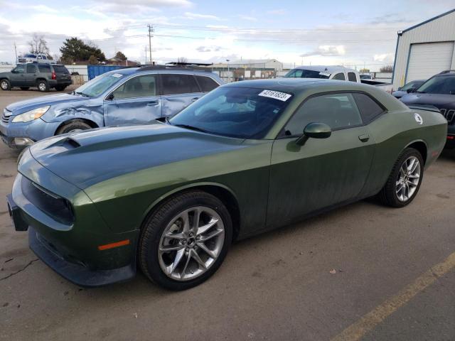 2C3CDZKG7NH149402 - 2022 DODGE CHALLENGER GT GREEN photo 1