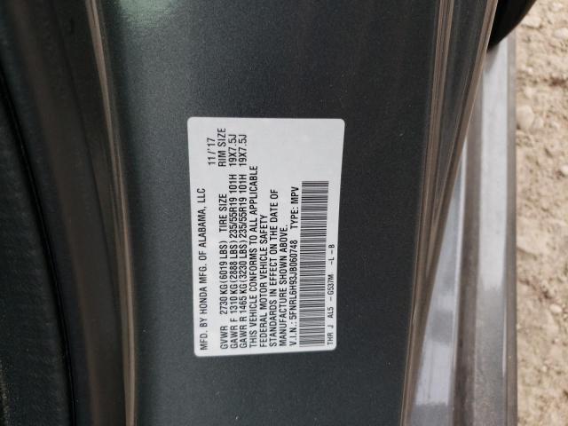 5FNRL6H93JB060748 - 2018 HONDA ODYSSEY ELITE Gris foto 13
