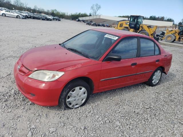 1HGES16385L001329 - 2005 HONDA CIVIC DX VP RED photo 2