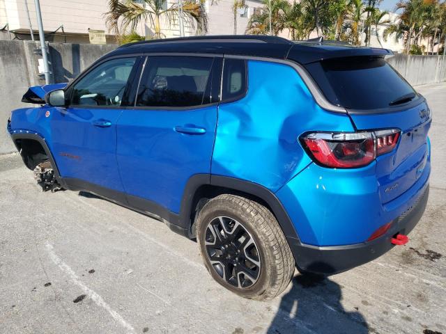 3C4NJDDB2MT598574 - 2021 JEEP COMPASS TRAILHAWK BLUE photo 2