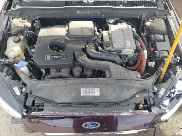 3FA6P0LU6DR251668 - 2013 FORD FUSION SE HYBRID MAROON photo 11