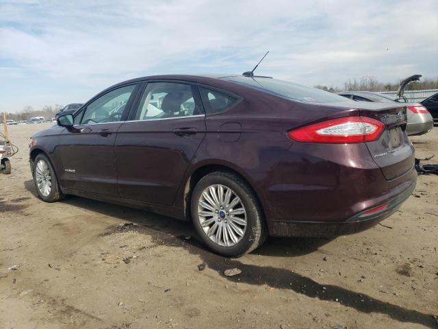 3FA6P0LU6DR251668 - 2013 FORD FUSION SE HYBRID MAROON photo 2