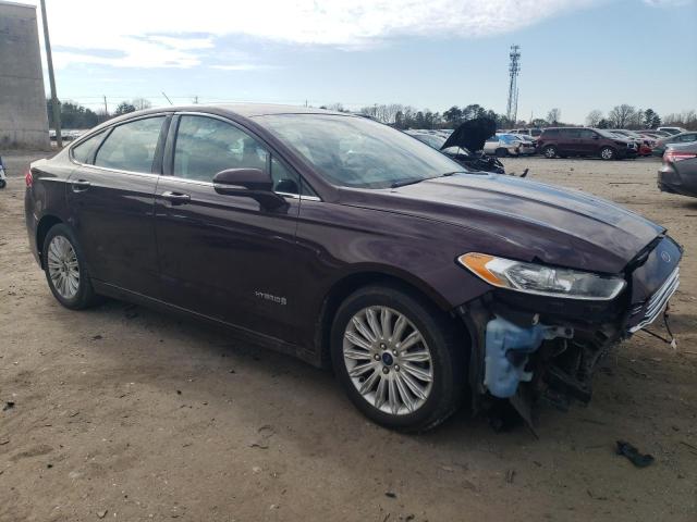 3FA6P0LU6DR251668 - 2013 FORD FUSION SE HYBRID MAROON photo 4