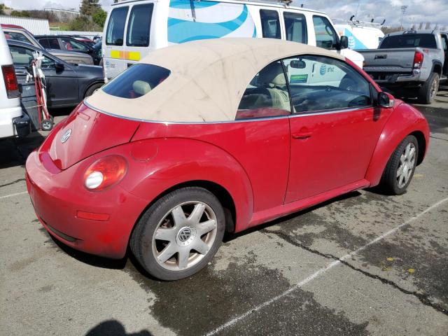 3VWSG31Y26M320546 - 2006 VOLKSWAGEN NEW BEETLE CONVERTIBLE OPTION PACKAGE 2 RED photo 3