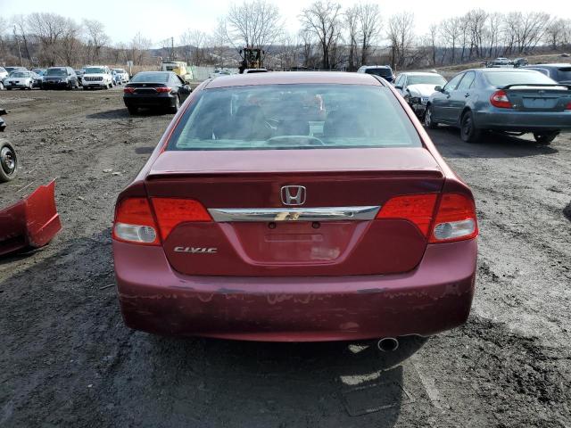 2HGFA1F65AH548258 - 2010 HONDA CIVIC LX-S BURGUNDY photo 6