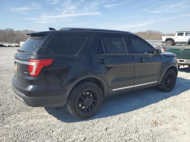 1FM5K8D84HGD24789 - 2017 FORD EXPLORER XLT BLACK photo 3