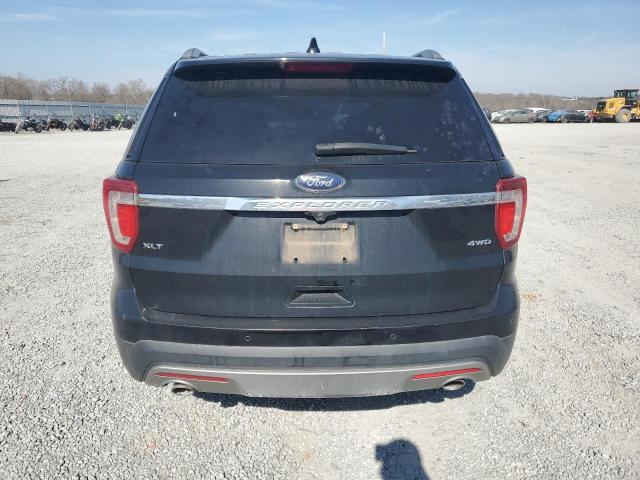 1FM5K8D84HGD24789 - 2017 FORD EXPLORER XLT BLACK photo 6