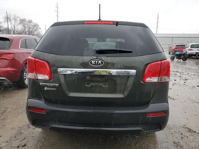 5XYKT3A18BG107464 - 2011 KIA SORENTO BASE GREEN photo 6