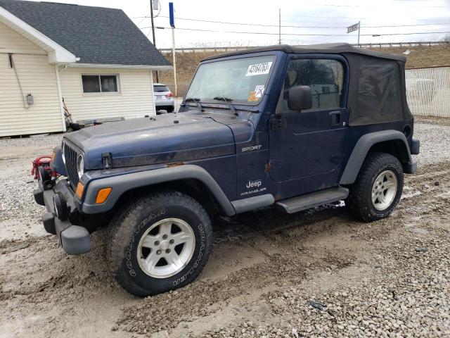 1J4FA49S84P716347 - 2004 JEEP WRANGLER / SPORT BLUE photo 1