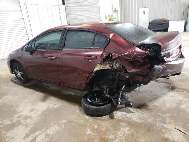 19XFB2F58FE119806 - 2015 HONDA CIVIC LX BURGUNDY photo 2