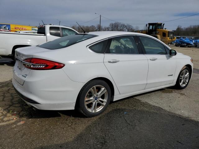 3FA6P0LU3JR172034 - 2018 FORD FUSION SE HYBRID WHITE photo 3