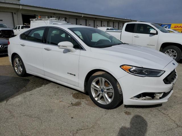 3FA6P0LU3JR172034 - 2018 FORD FUSION SE HYBRID WHITE photo 4