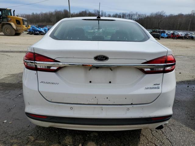 3FA6P0LU3JR172034 - 2018 FORD FUSION SE HYBRID WHITE photo 6