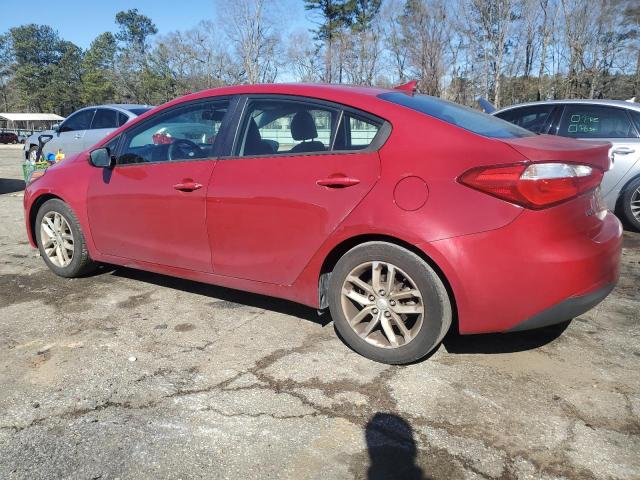 KNAFK4A60G5487645 - 2016 KIA FORTE LX RED photo 2