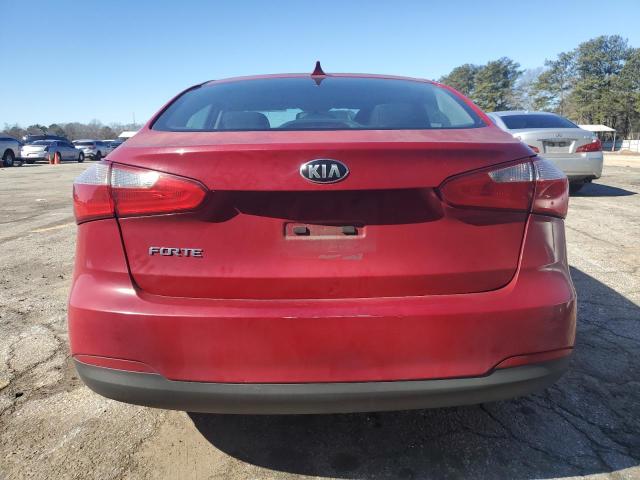 KNAFK4A60G5487645 - 2016 KIA FORTE LX RED photo 6