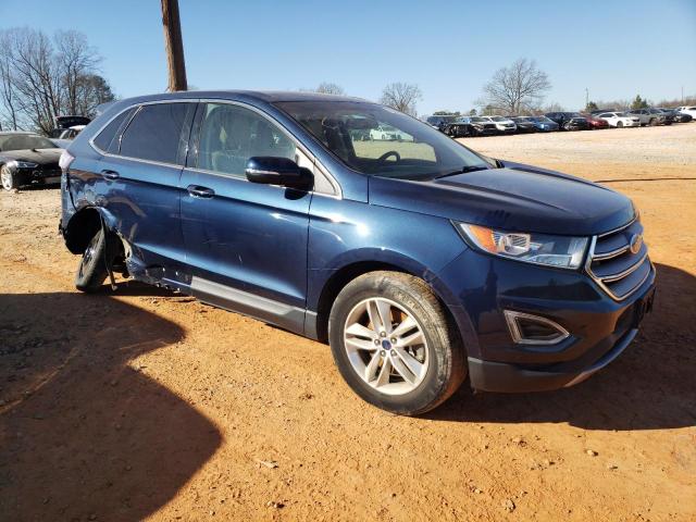 2FMPK4J95HBB25630 - 2017 FORD EDGE SEL BLUE photo 4