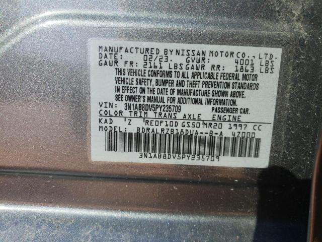 3N1AB8DV5PY235709 - 2023 NISSAN SENTRA SR GRAY photo 12