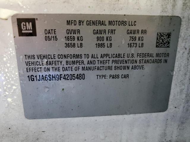 1G1JA6SH9F4205480 - 2015 CHEVROLET SONIC LS 白色 照片 12