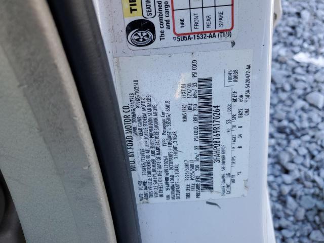 3FAHP08169R170264 - 2009 FORD FUSION SEL WHITE photo 12