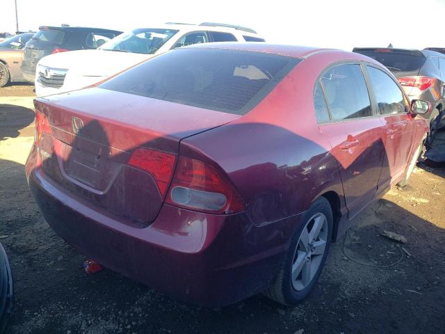 1HGFA16538L107636 - 2008 HONDA CIVIC LX RED photo 3