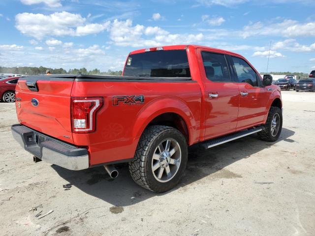 1FTEW1EF2GFA06493 - 2016 FORD F150 SUPERCREW RED photo 3