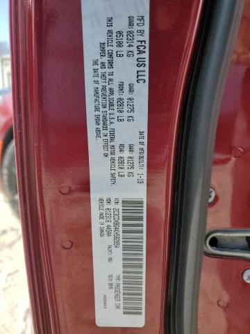 2C3CDXBG4KH582854 - 2019 DODGE CHARGER SXT MAROON photo 12