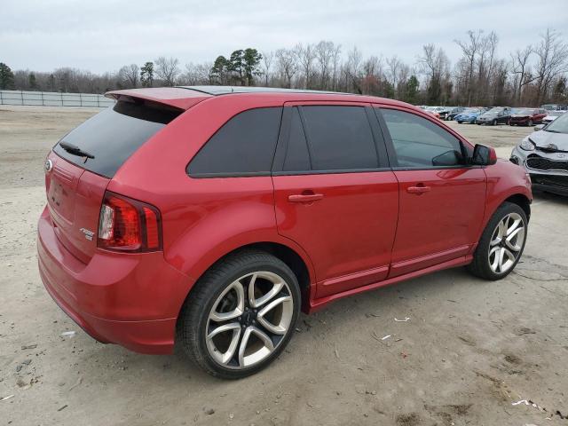 2FMDK4AK4BBA55860 - 2011 FORD EDGE SPORT RED photo 3