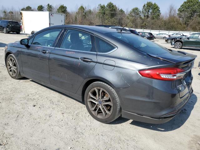 3FA6P0H79HR211853 - 2017 FORD FUSION SE GRAY photo 2