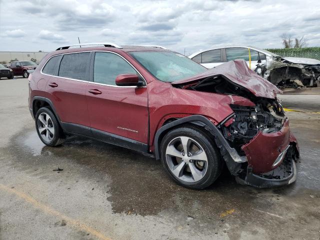 1C4PJLDB7KD396206 - 2019 JEEP CHEROKEE LIMITED BURGUNDY photo 4