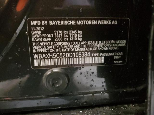 WBAXH5C52DD108384 - 2013 BMW 528 XI CHARCOAL photo 12