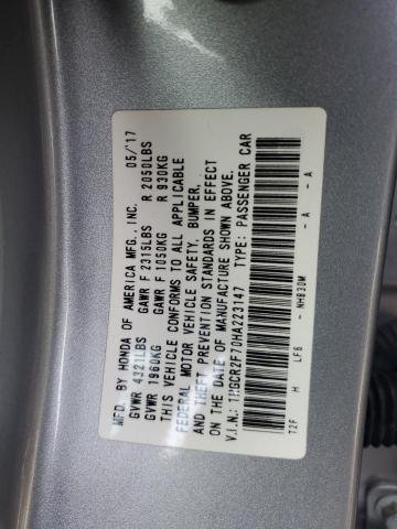 1HGCR2F70HA223147 - 2017 HONDA ACCORD EX SILVER photo 12