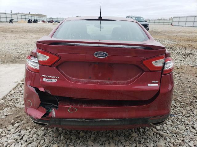 3FA6P0H91GR403882 - 2016 FORD FUSION SE RED photo 6